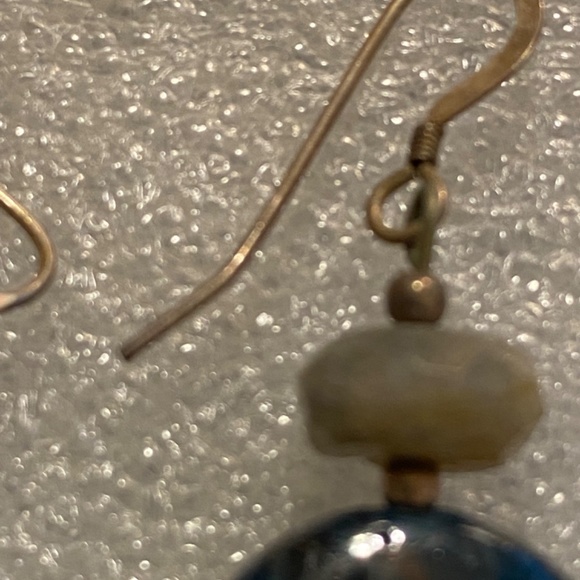 Black Labradorite and Flower Jade Necklace and Earrings Set - Picture 4 of 12